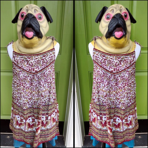 Vintage Tops - Hippie Chick, VINTAGE, trippy, tie tank!!